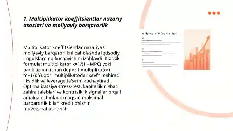 Moliyaviy barqarorlikni taʼminlashda multiplikator koeffitsientlarni optimallashtirish imkoniyatlari 3