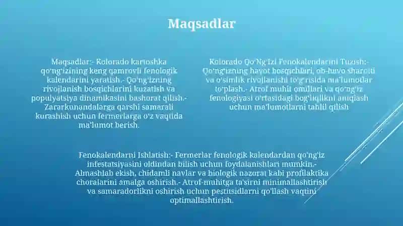 Kolorado QoʻNgʻIzi Fenokalendarini Tuzish 3