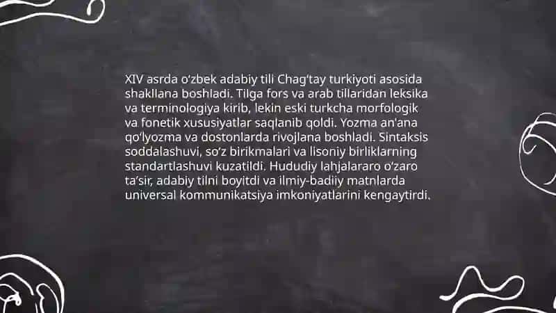 Oʻzbek adabiy tilining XIV asrdagi taraqqiyoti 3