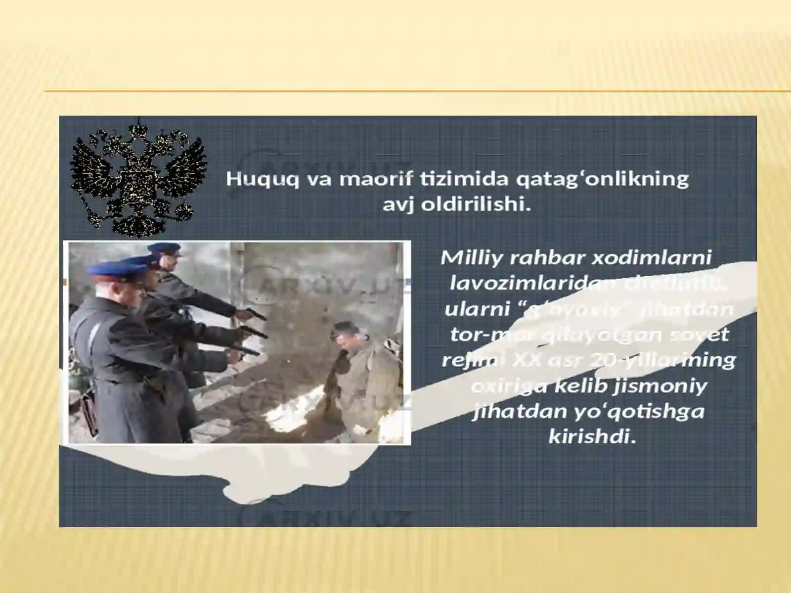 Mustabid Sovet tuzumining O’zbekistondagi qatag’onlik siyosati 3
