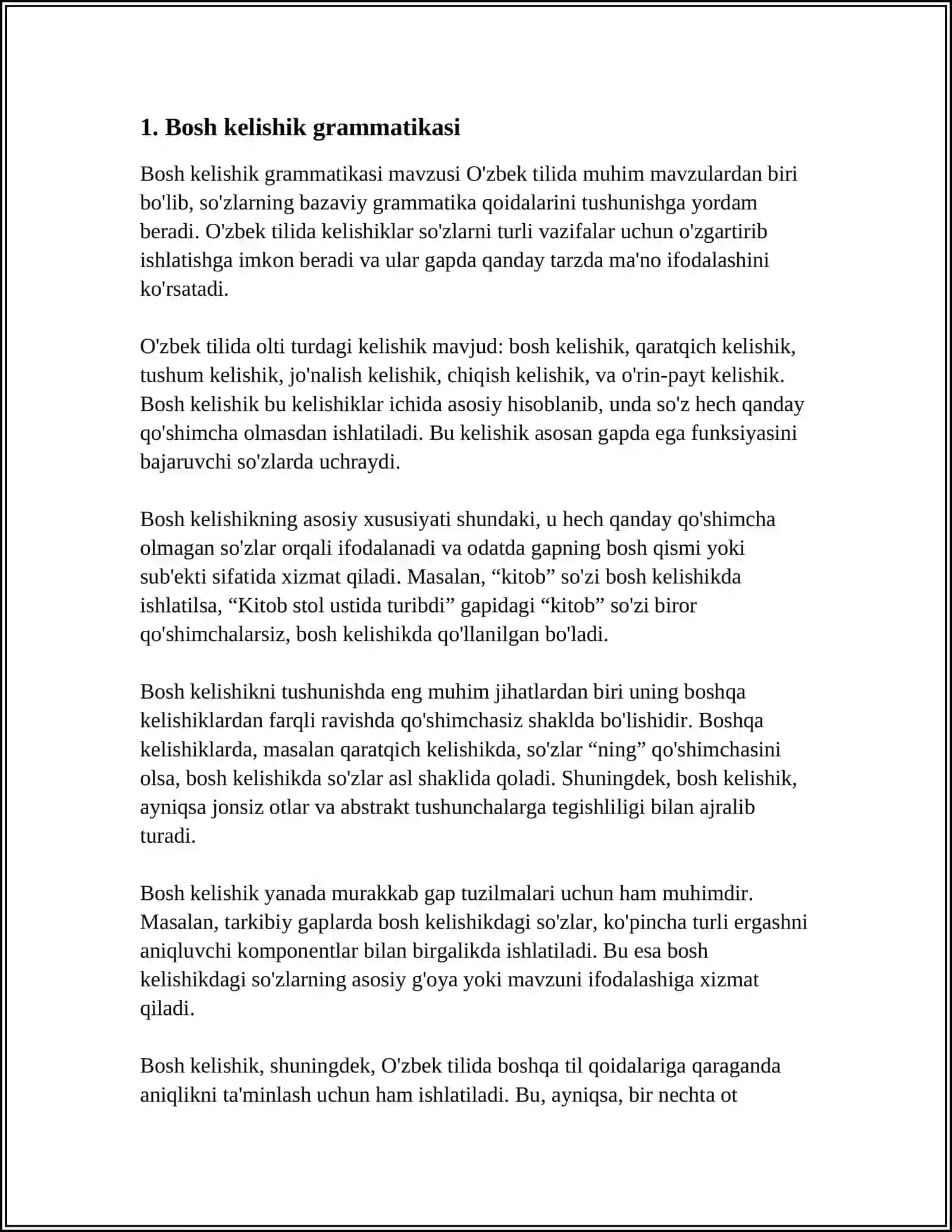 Bosh kelishik grammatikasi 3