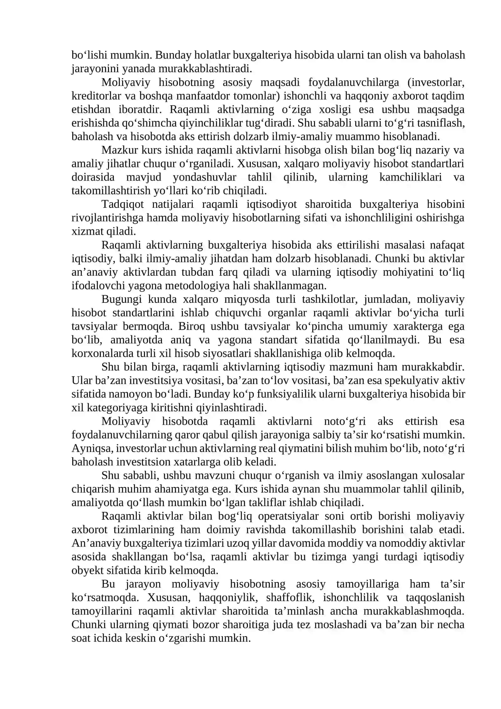 Raqamli aktivlarni hisobga olish muammolari 3
