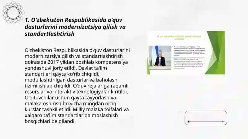 O'zbekiston Respublikasida ta'lim sohasida amalga oshirilgan islohotlar 3