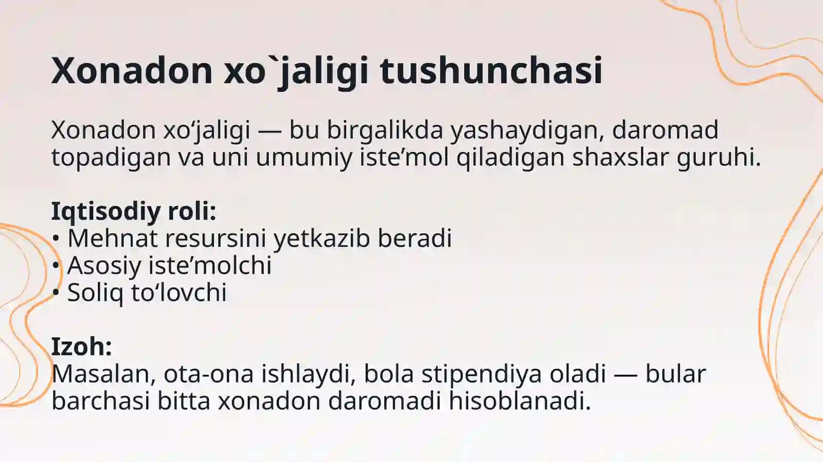 Xonadon xo‘jaligi daromadi tushunchasi va uning mohiyati 3