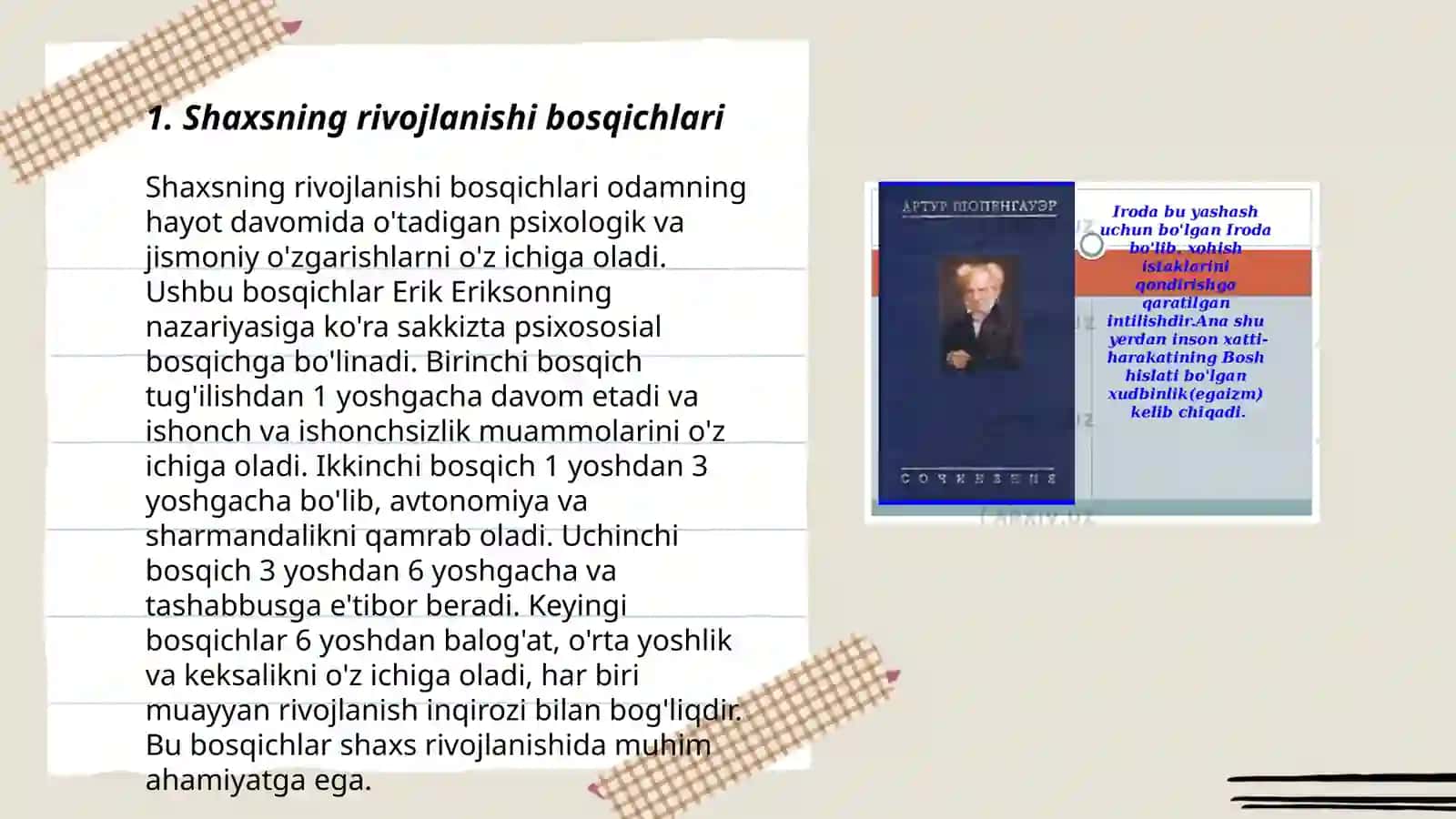 Shaxsning rivojlanishi tarbiyasi va ijtimoiylashivi 3