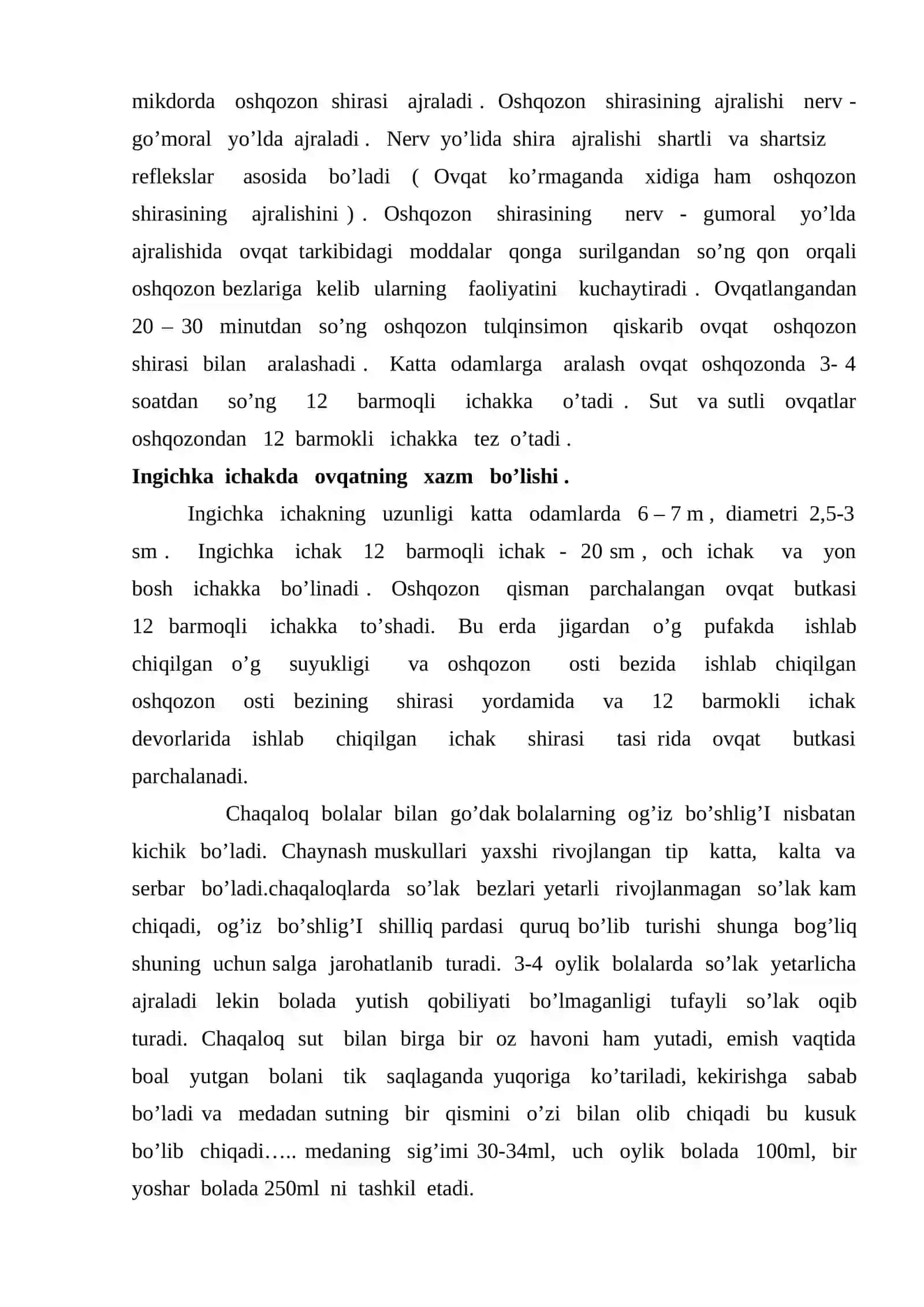 Ovqat hazm qilishning yosh xususiyatlari va gigiyenasi 3