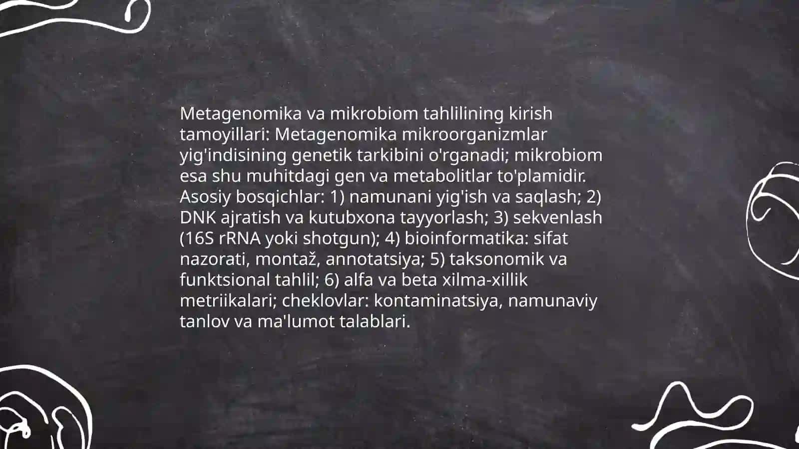 Metagenomika va mikrabiom tahlili 3