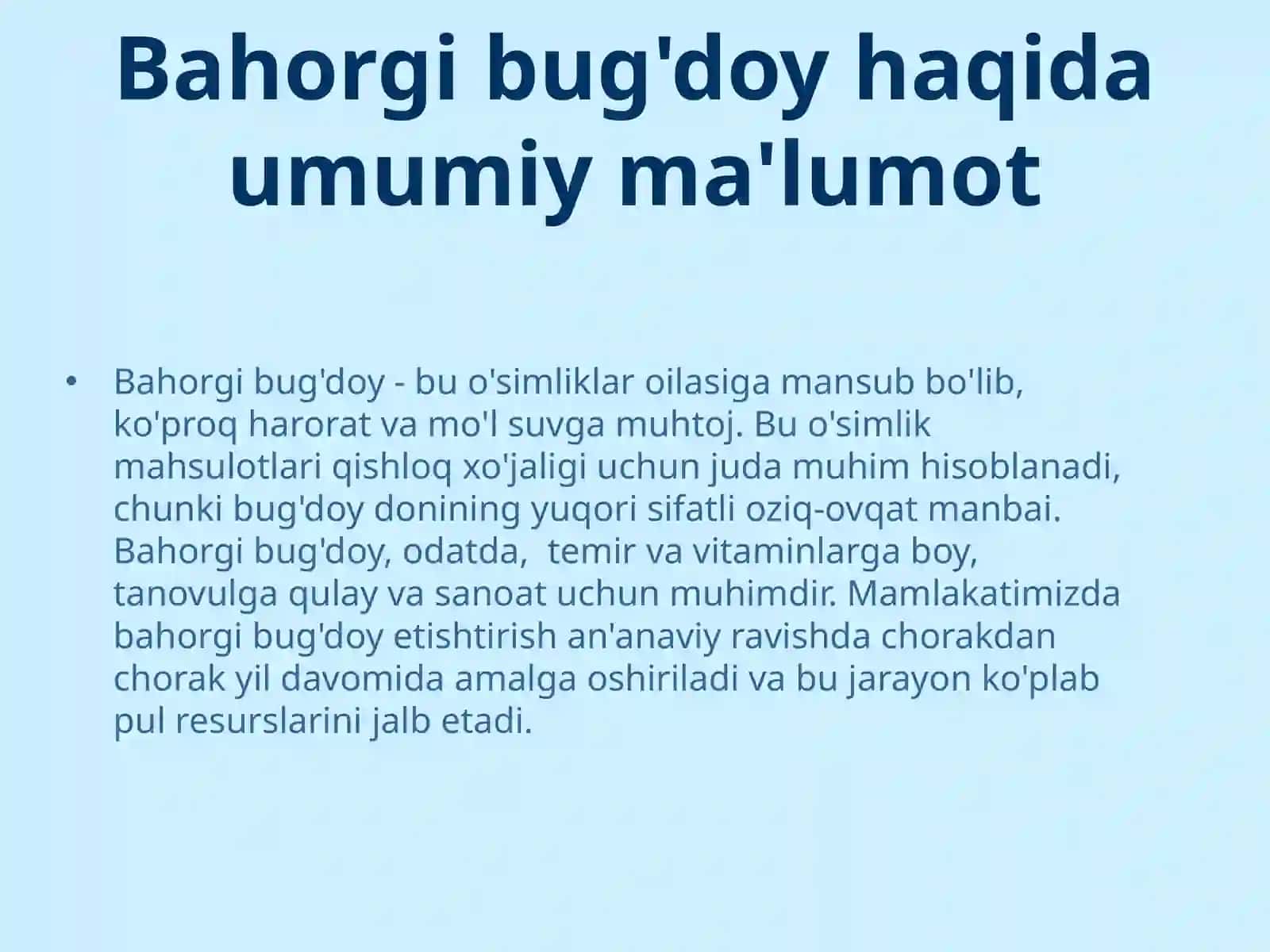 Bahorgi bug'doyni etishtirish texnologiyasi 3