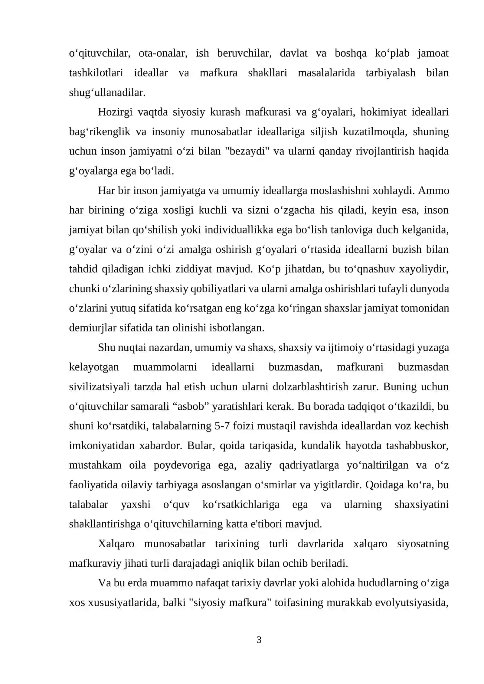 BUGUNGI DUNYONING GEOMAFKURAVIY MANZARASIDA YOSHLAR TARBIYASINING AMALIY ASOSLARI 3