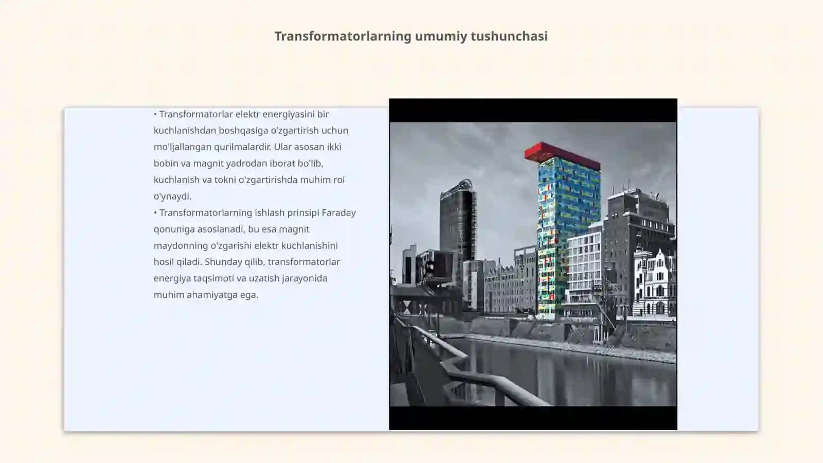 Bir va uch fazali transformatorlarning tuzilishi va ishlash prinsipi 3