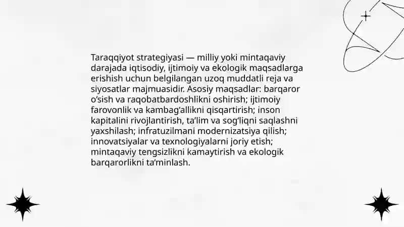 Taraqqiyot strategiyasi va uning axamiyati 3