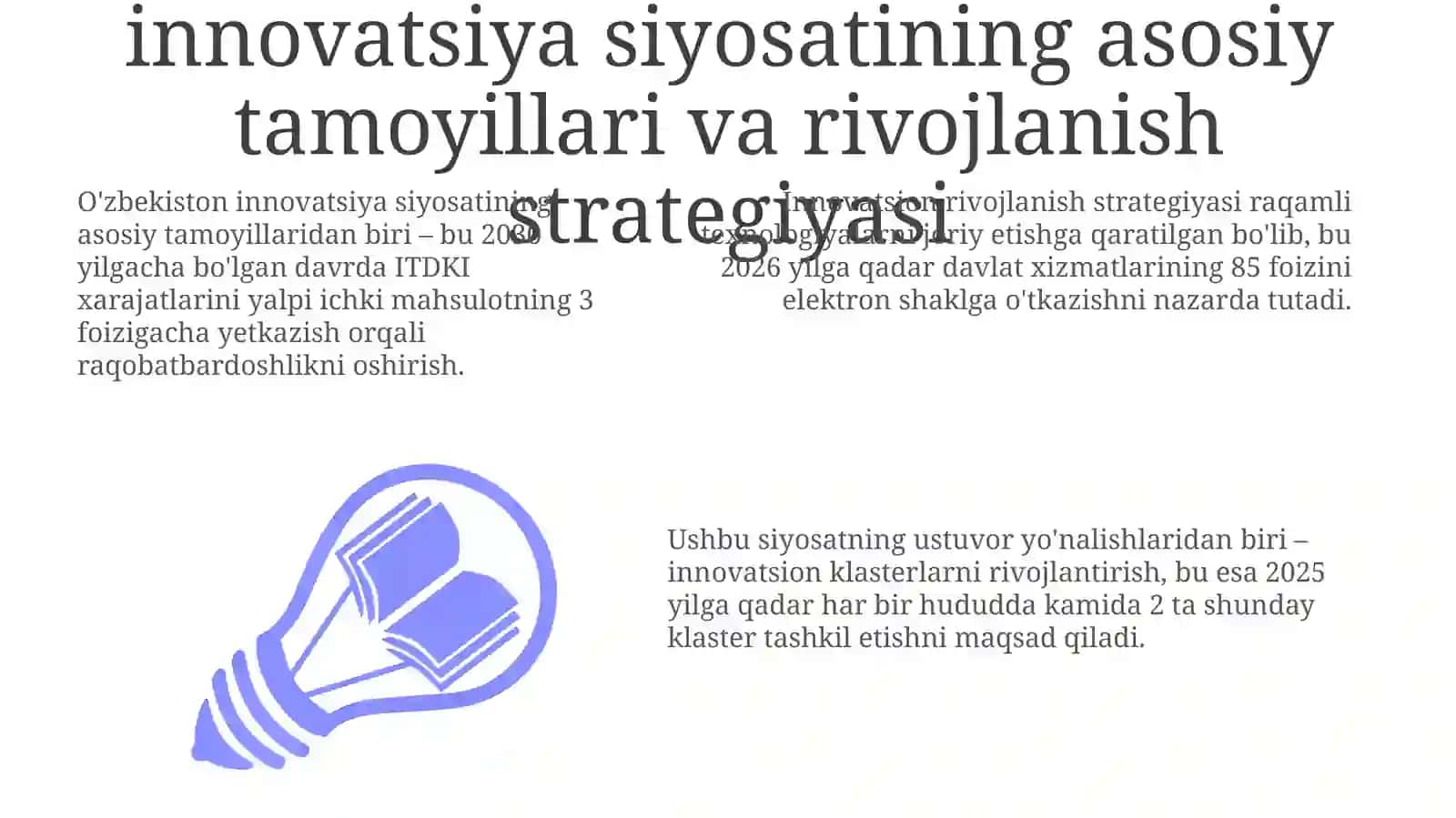O'zbekiston Respublikasi Innovatsiya Siyosati 3