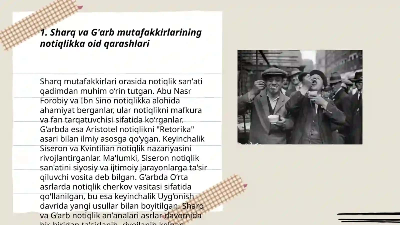Allomalar. Sharq va G'arb mutafakkirlarining notiqlik xususida madaniy nutq haqida 3