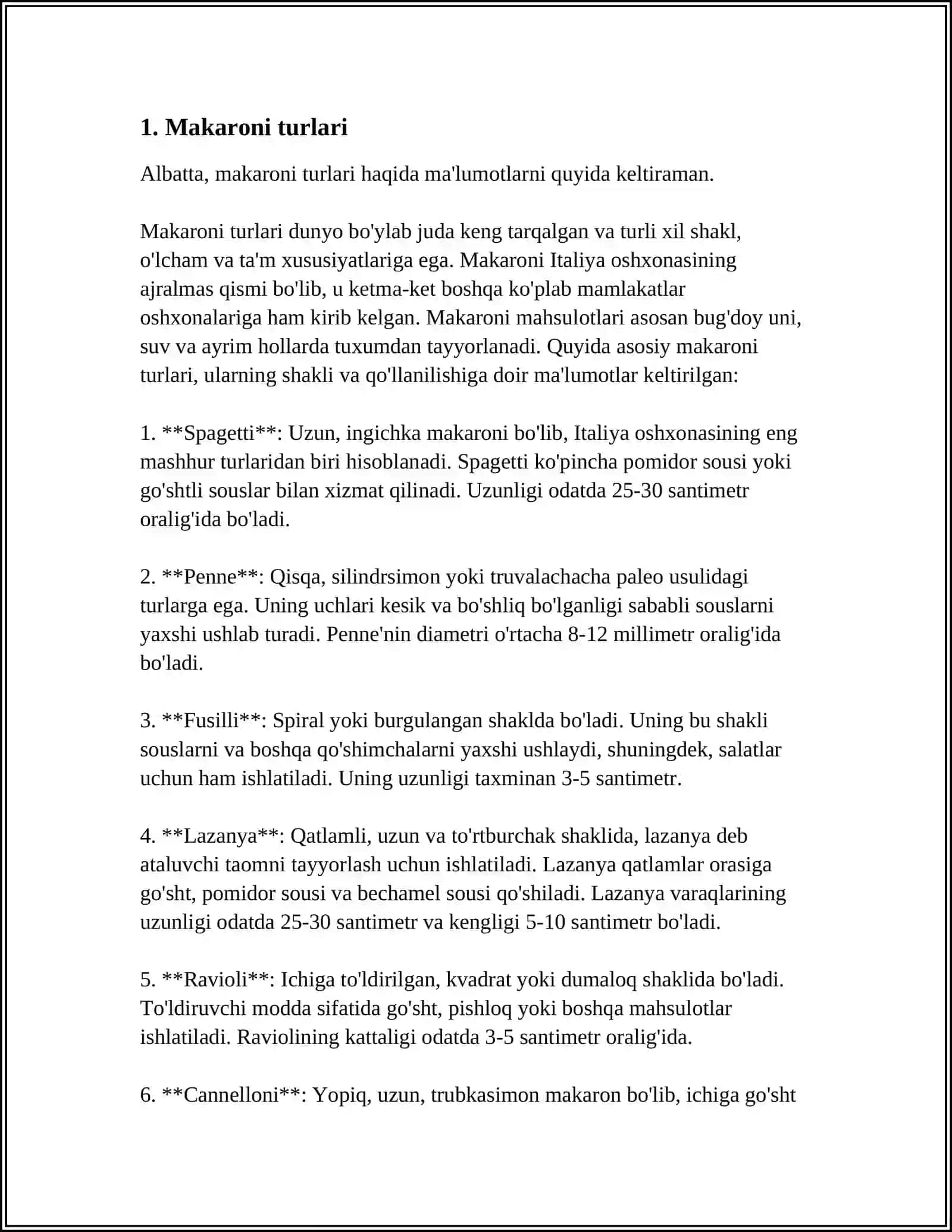 MAKARON MAHSULOTLARI ASARTIMENTI 3