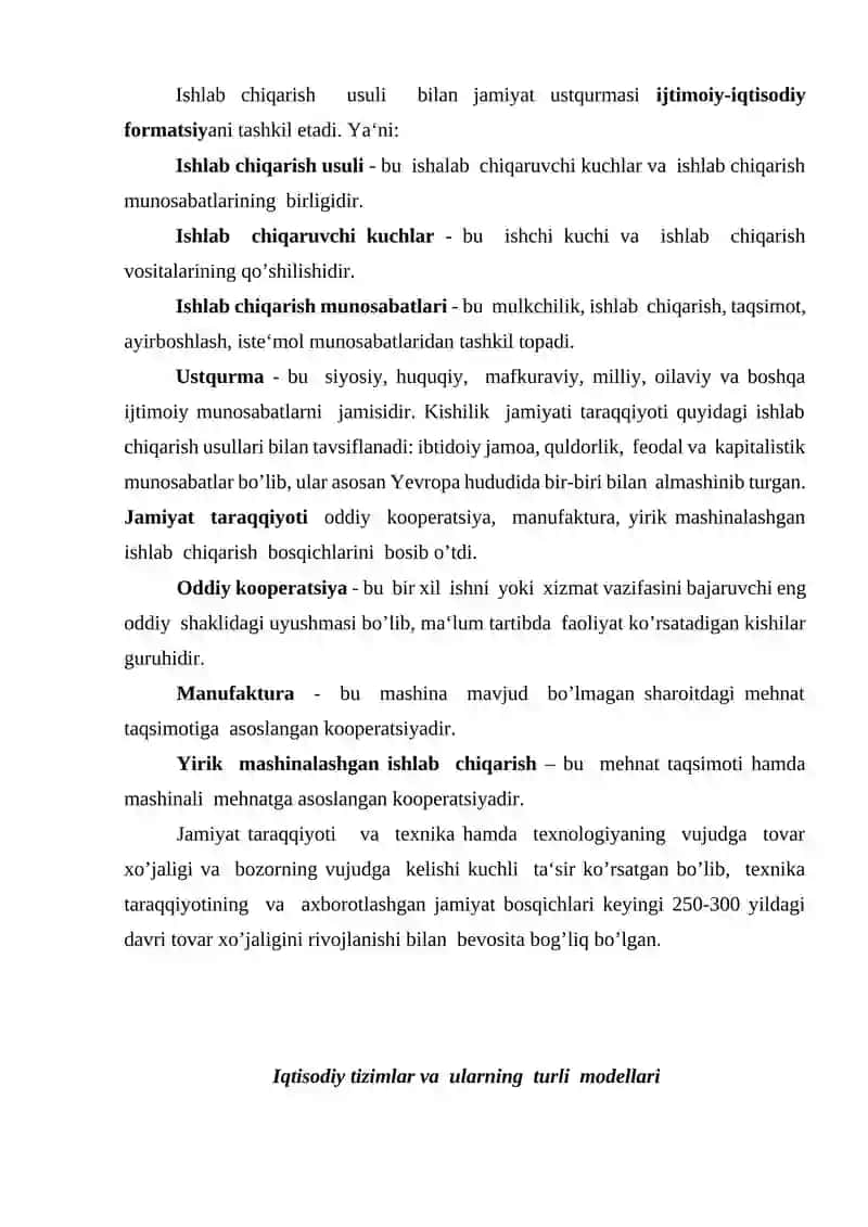 Ijtimoiy-iqtisodiy tizimlar va mulkchilik munosabatlari 3