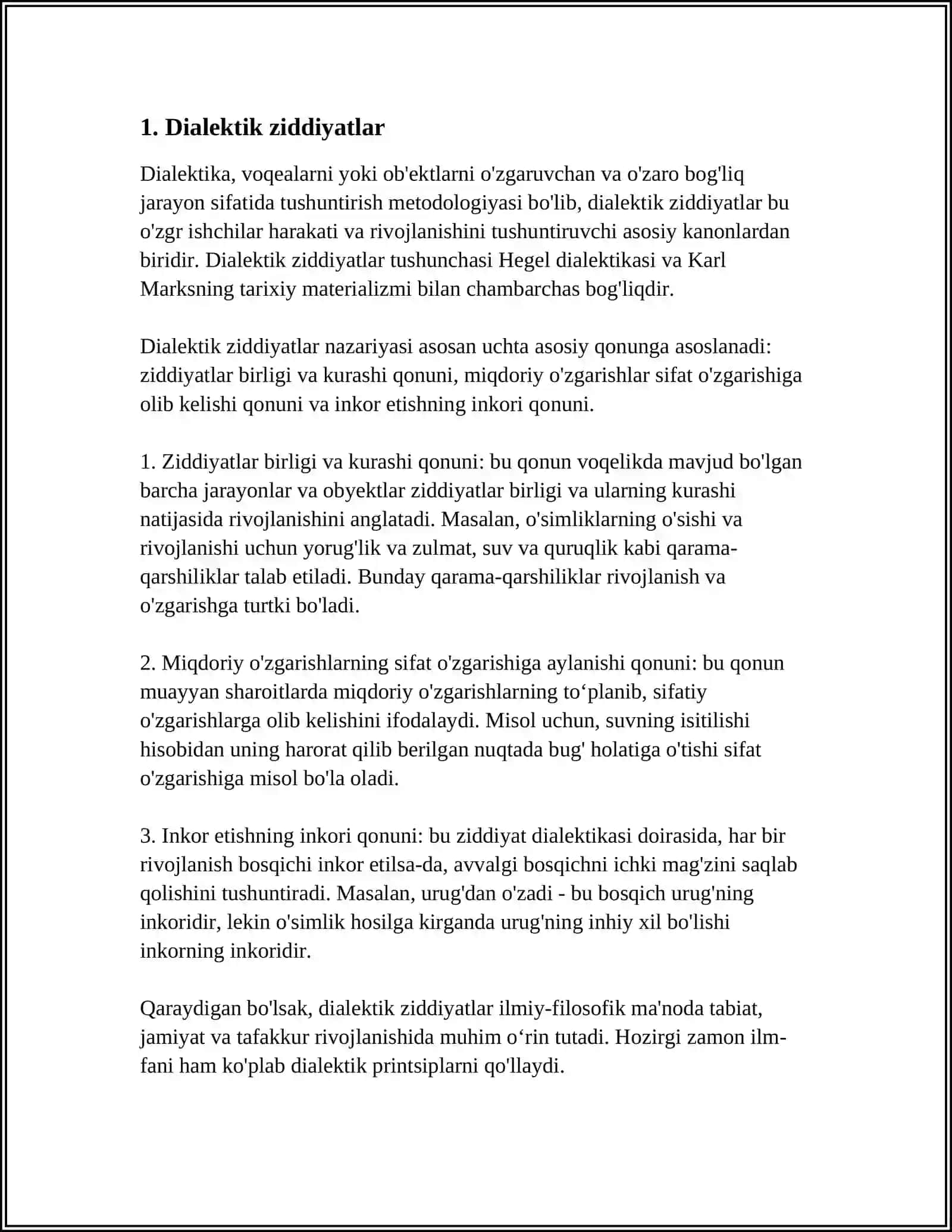 SHUKUR XOLMIRZAYEV YUR, TOGʻLARGA KETAMIZ ASARINI FALSAFIY QONUNLAR VA KATEGORIYALAR TAHLILIDA YOZISH 3