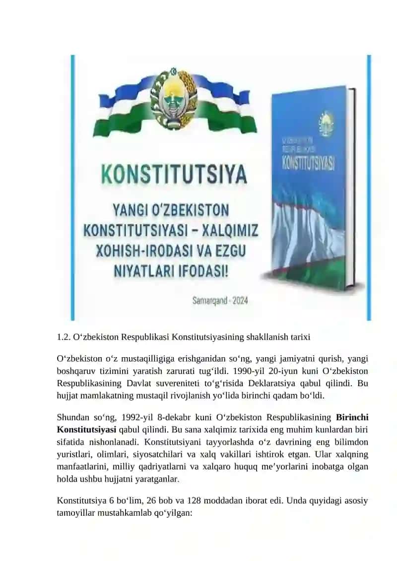 O‘zbekiston Konstitutsiyasi 3