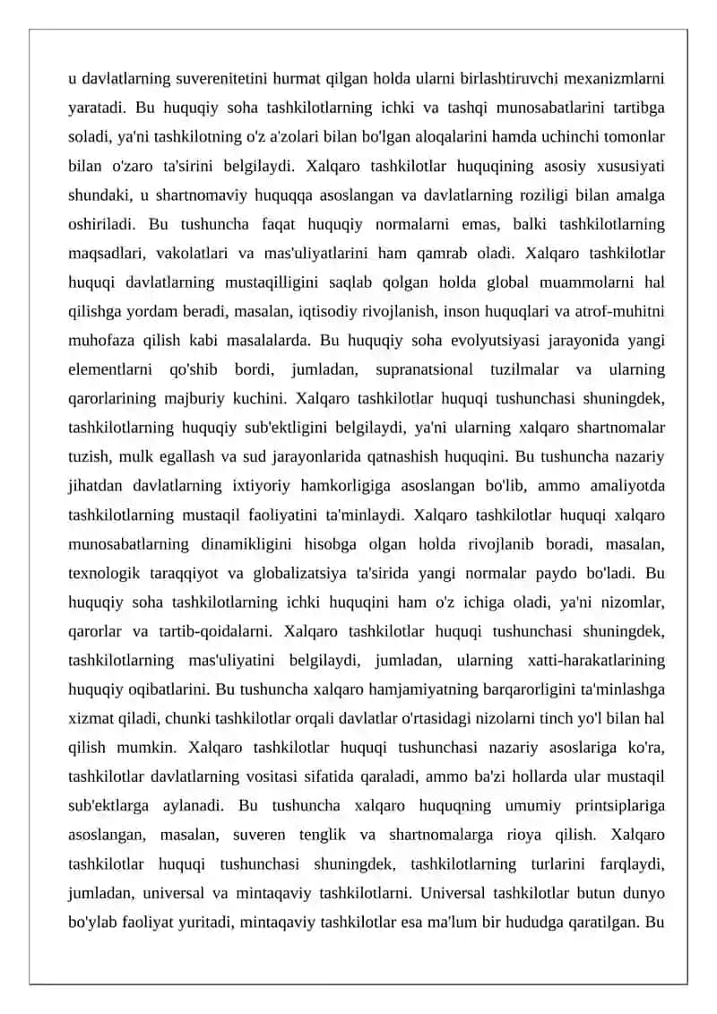 Xalqaro tashkilotlar huquqining shakllanishi va rivojlanishi 3