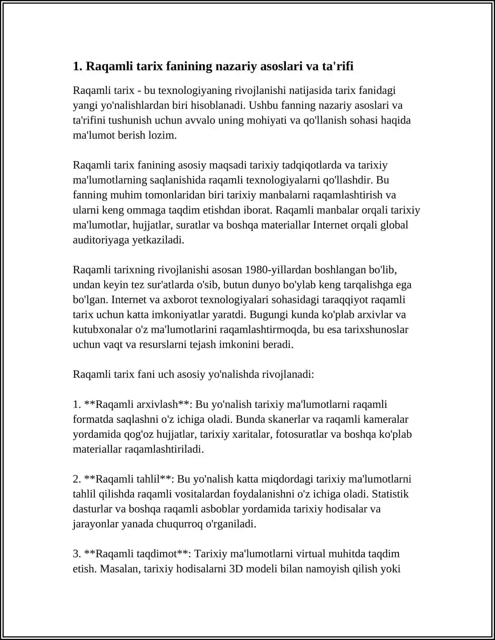 RAQAMLI TARIX FANINING SHAKLLANISHI VA TARAQQIYOTI 3