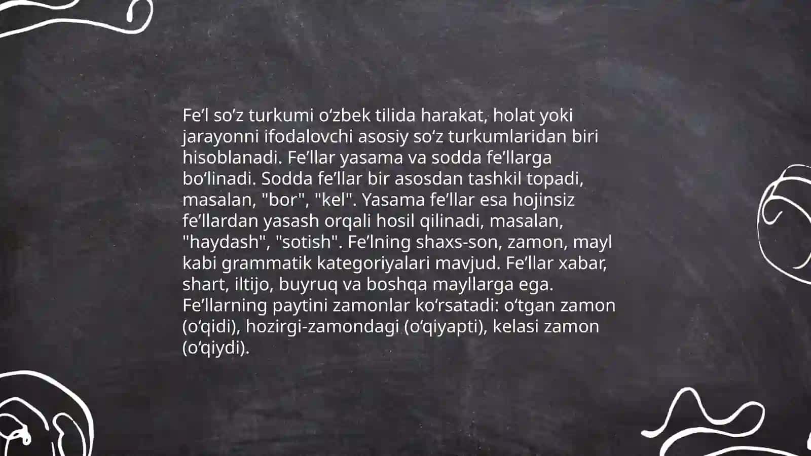 Arab tilida feʼl soʻz turkumi haqida umumiy maʼlumot 3