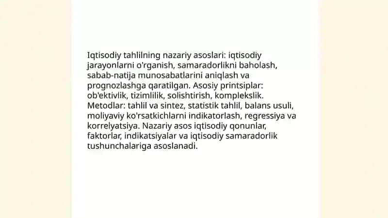 Iqtisodiy tahlilning turlari,tahlil ishlarini tashkil qilish va manbalar bilan ta'minlash 3