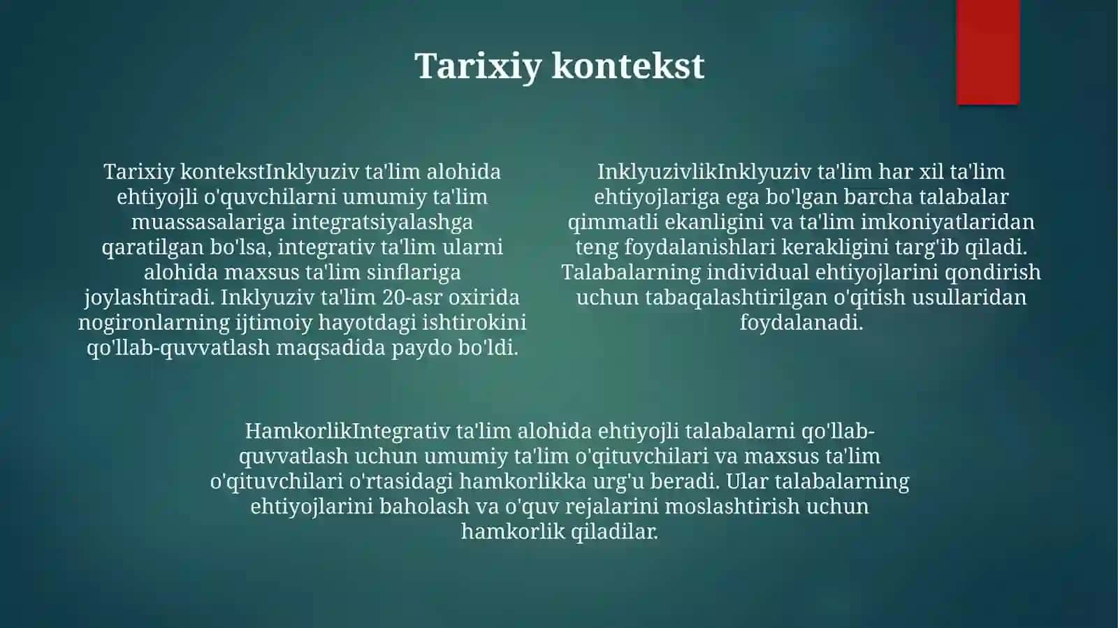 Inklyuziv Va Birgalikda O'Qitish: Ularning Asosiy Farqlarini Asoslash 3