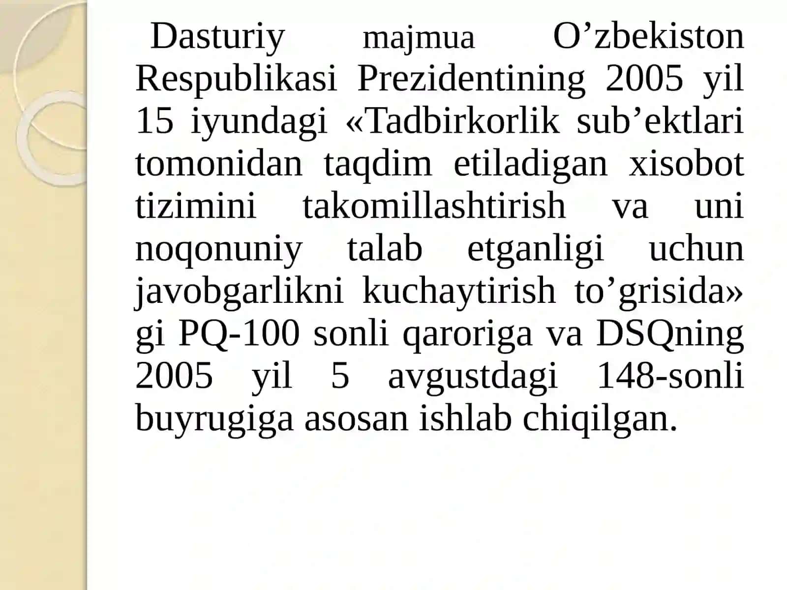 ELEKTRON HISOBOT VA UNI JO’NATISH TARTIBI 3