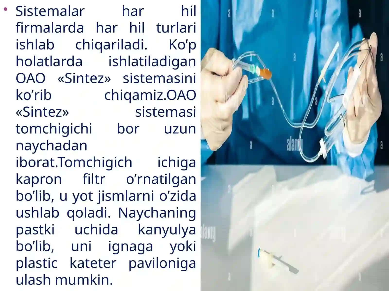 Qosimova Zilolaxonning “Dori moddasini tomir ichiga oqim bilan va tomchi usuli dayuborish” MAVZUSIDA (AMALIY DARS) TAQDIMOTI 3