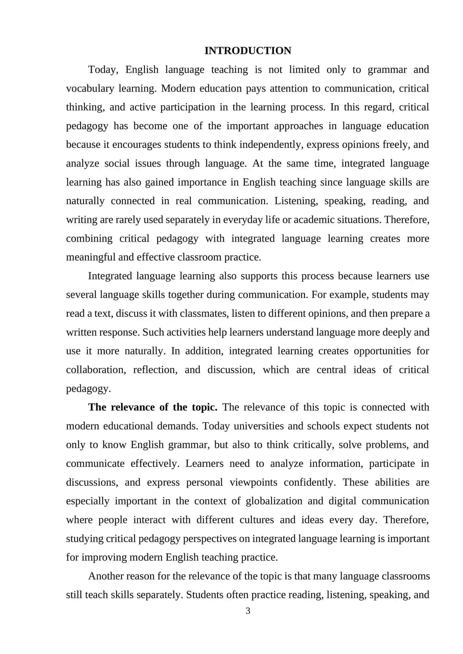 Critical pedagogy perspectives on integrated language learning 3
