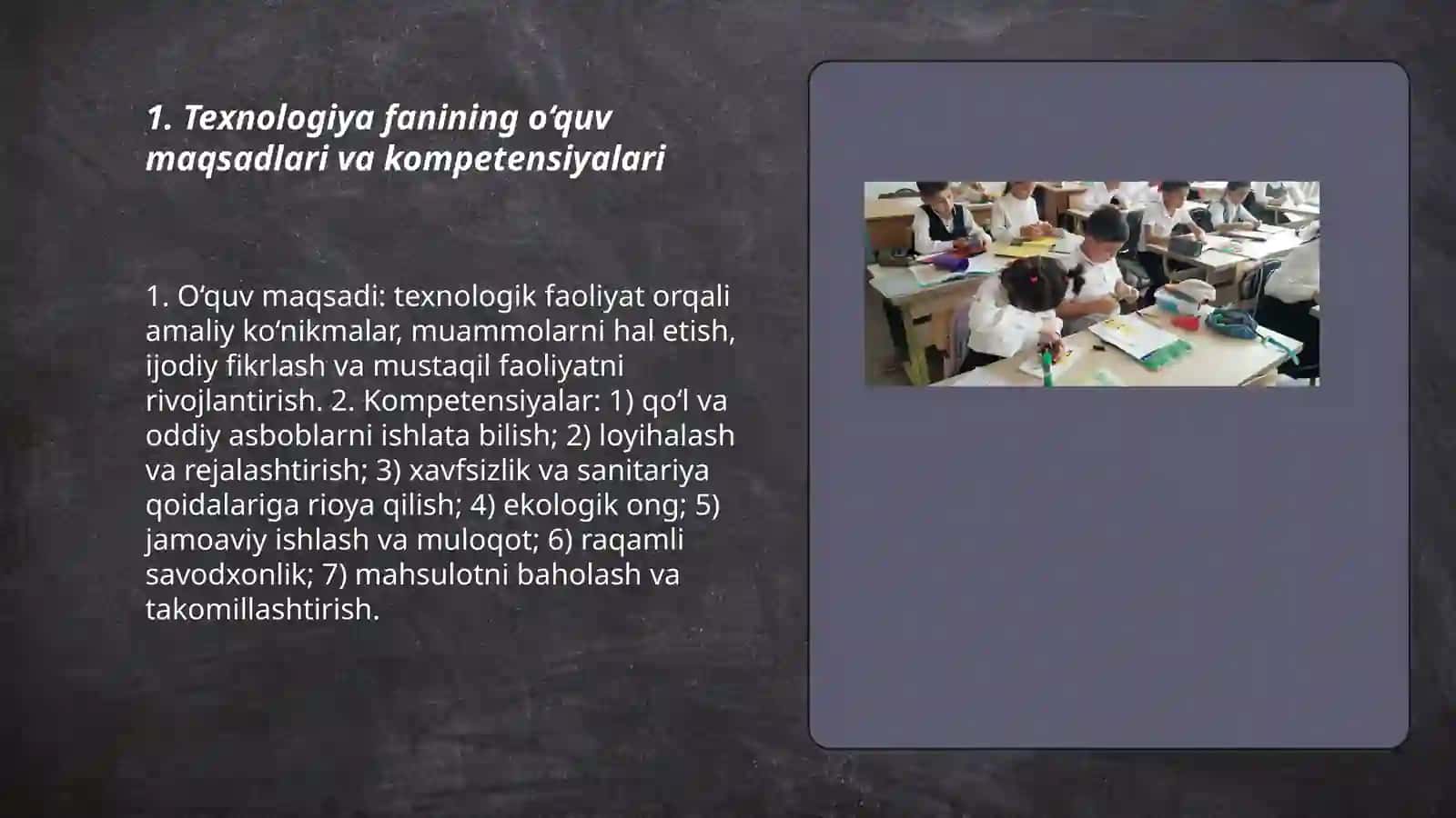 Boshlang‘ich sinflarda texnologiya fanining mazmuni 3