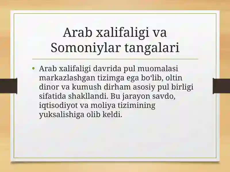 Arab xalifaligi va Somoniylar tangalari 3