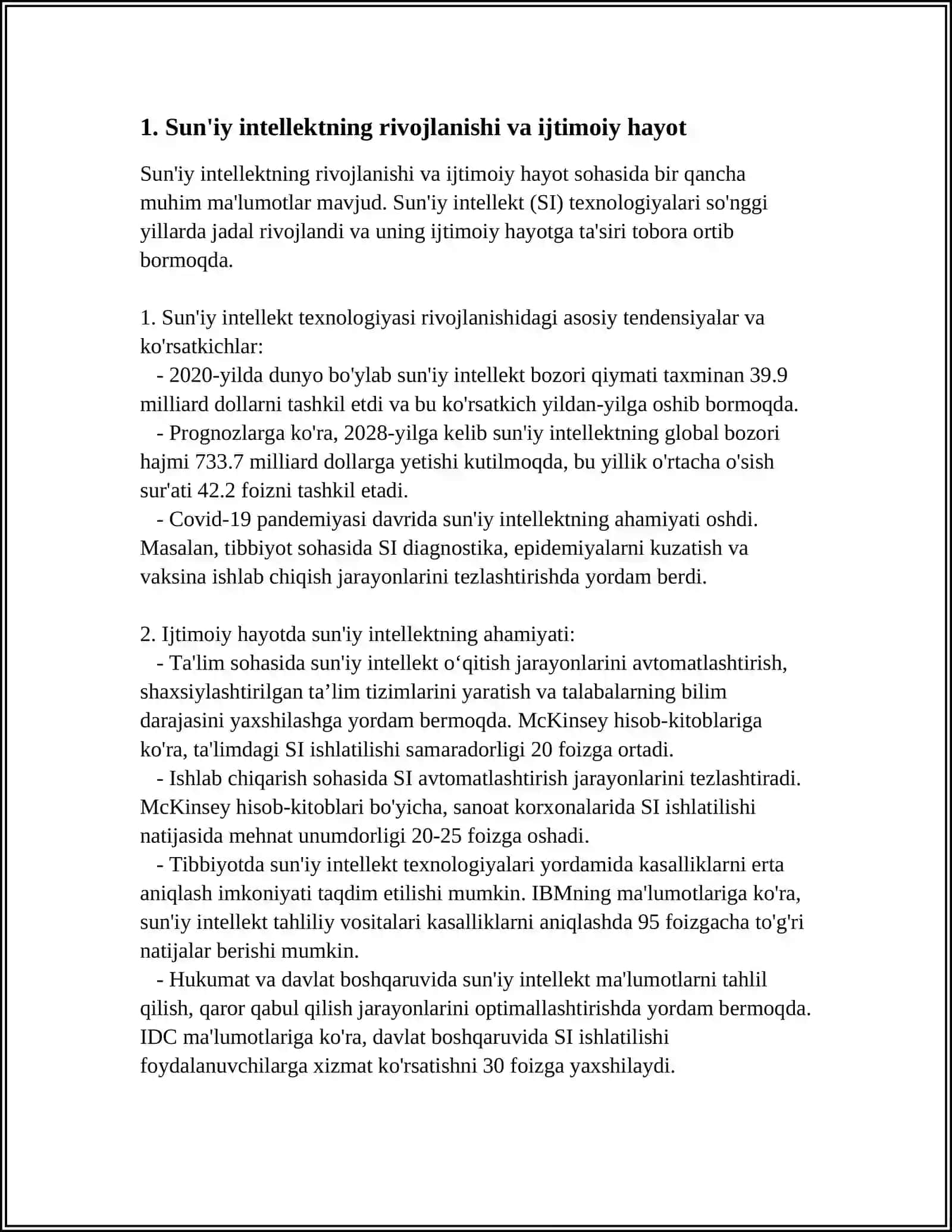 SUN’IY INTELEKNING RIVIJLANISHI:IJOBIY VA SALBIY JIHATLARI 3