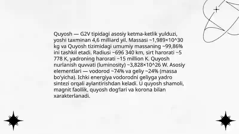 Quyosh sistemasi va sayyoralar 3