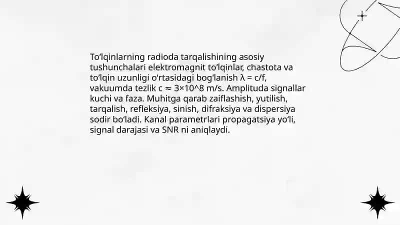 To'lqinlarning radioda tarqalishining asosiy tushunchalari 3