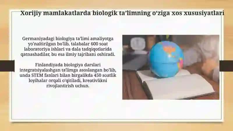 Chetellarda biologik ta'limning o'ziga xos xususiyatlari 3