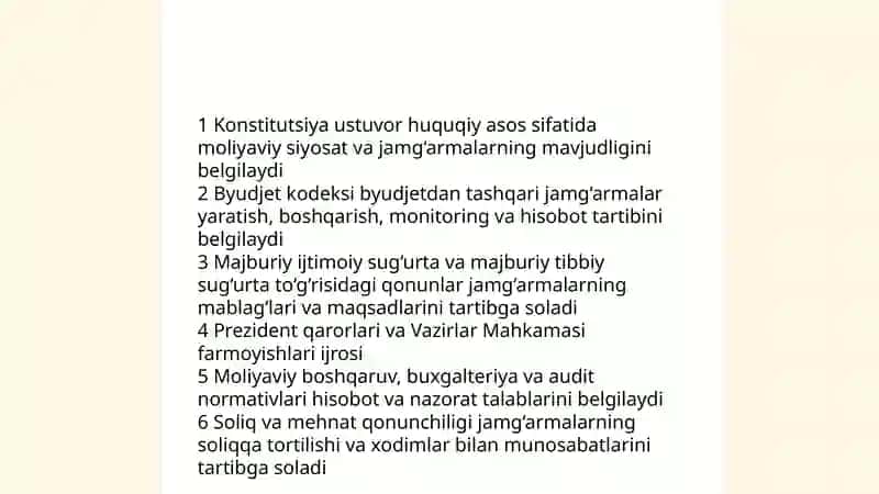 Byudjetdan tashqari jamg‘armalar bilan hisob-kitoblarni hisobga olish 3