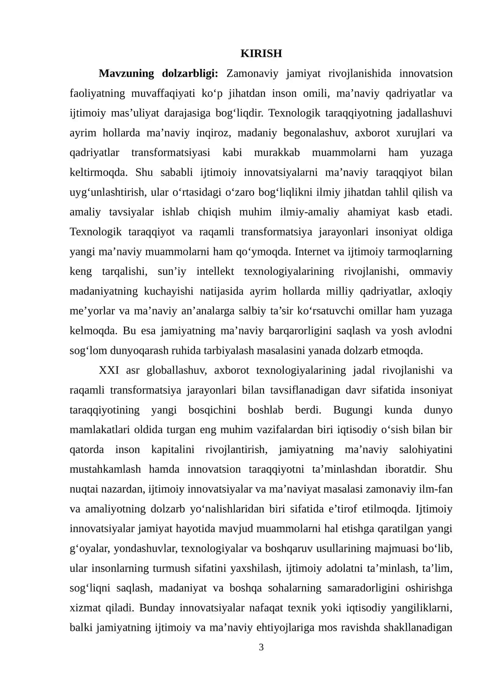 Ijtimoiy innovatsiyalar va ma'naviyatning nazariy asoslari 3