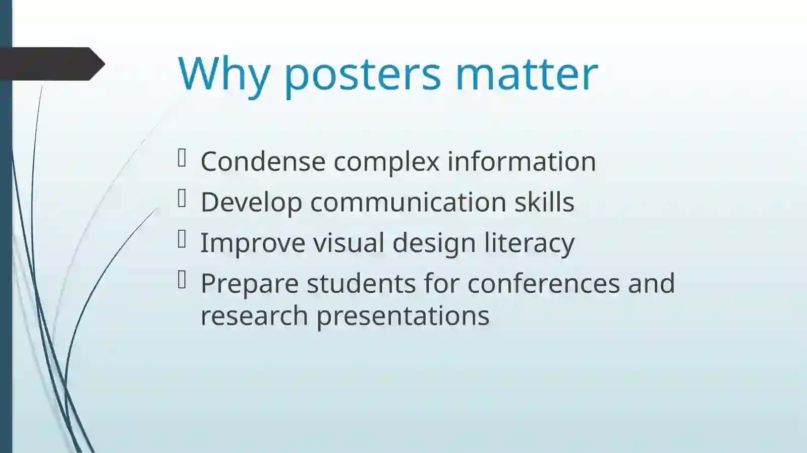 Présentation. Identifying key components of a poster. 3
