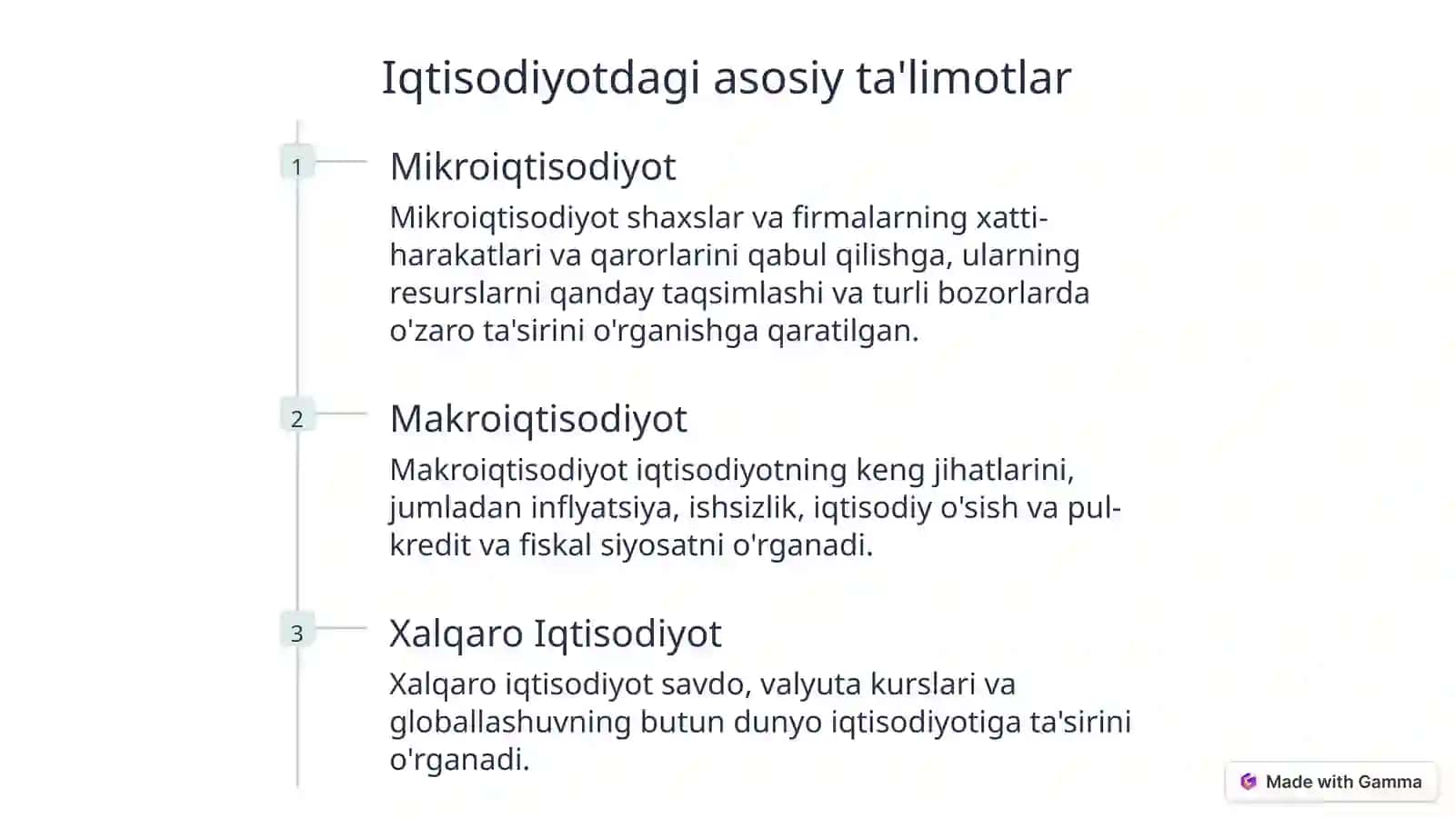 Iqtisodiyot nazariyasining fan sifatida shakllanishi va undagi asosiy ta'limotlar 3