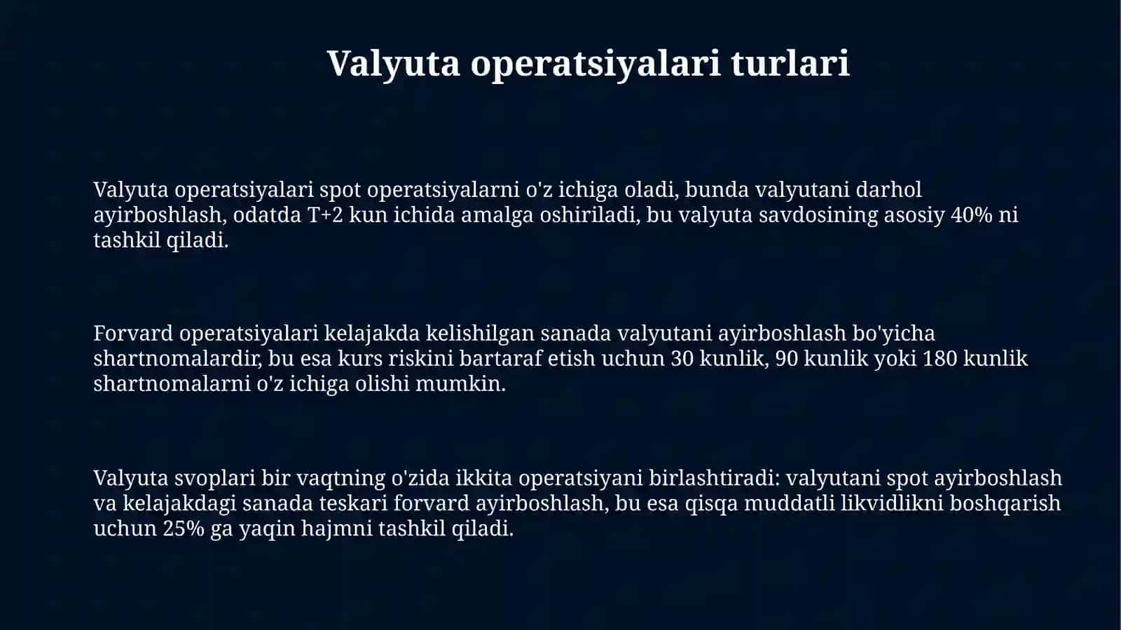 MXHXSlari talabi bo'yicha chet el valyutasi bilan bog'liq faoliyatning asosiy jihatlari 3