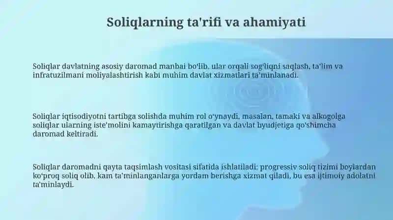 Soliqlar turlari va vazifalari 3