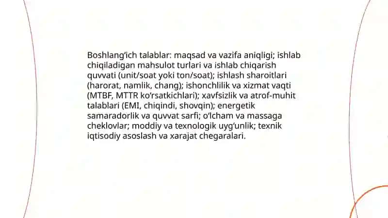 Texnologik mashinalarini loyihalash bosqichlari va ularning o‘zaro bog'liqligi 3