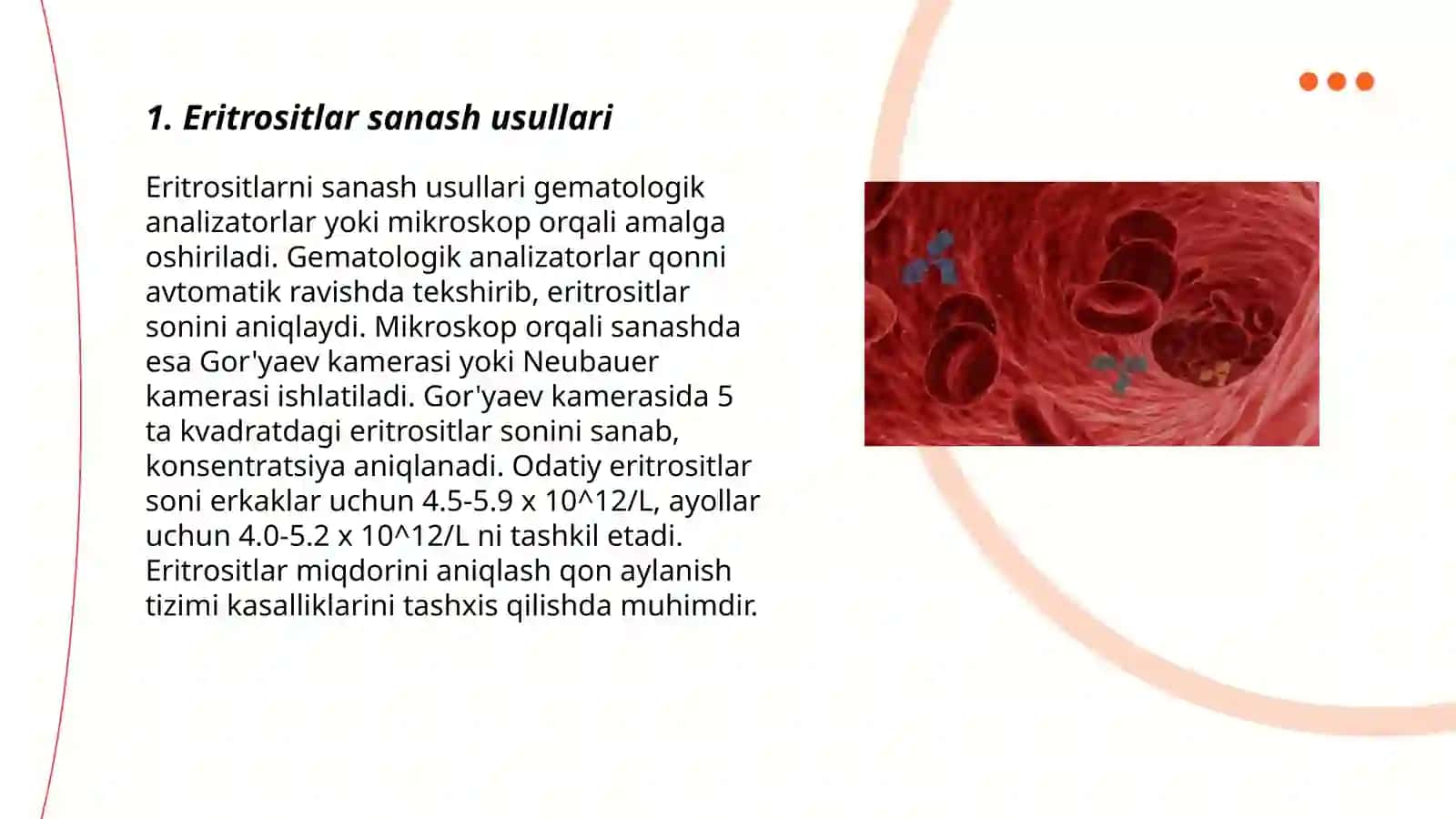 Eritrositlar sanash usullari 3