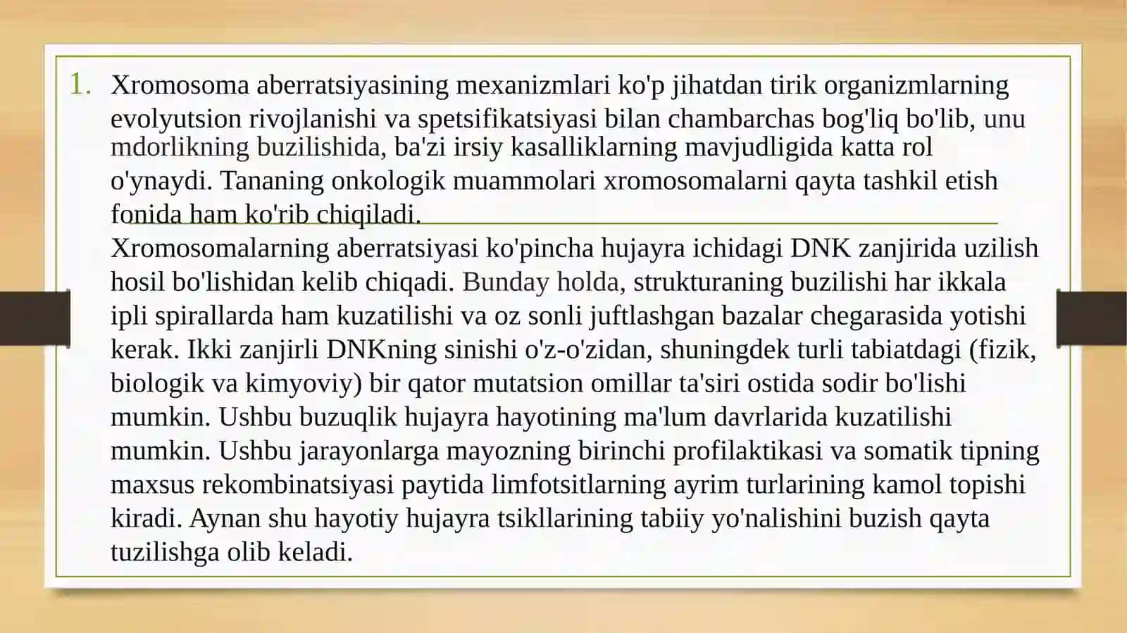 Xromosoma abberatsiyalari yoki qayta tuzilishlari 3