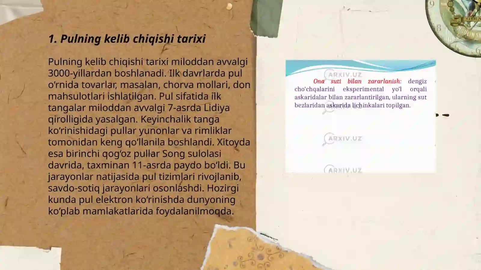 Pulni kelib chiqishi va mazmuni 3