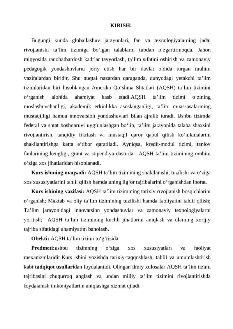 AQSH ta’lim tizimining o‘ziga xosliklari 3