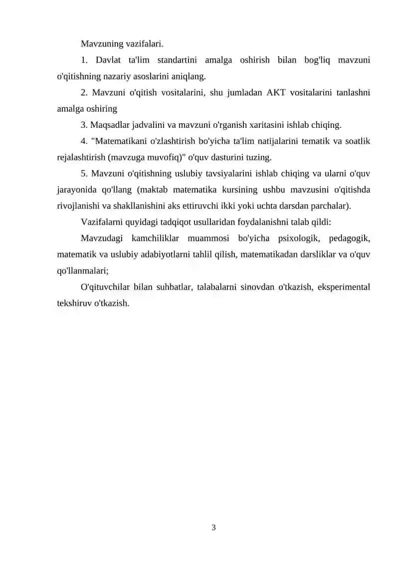 "CHIZIQLI TENGLAMALAR TIZIMLARI" MAVZUSINI O'QITISHNING NAZARIY ASOSLARI 3