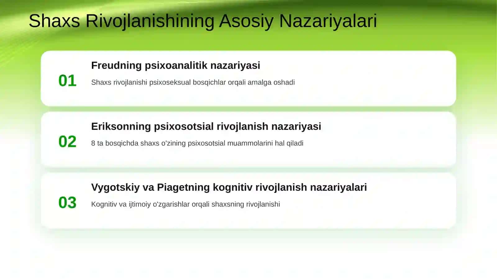 SHAXS RIVOJLANISHI HAQIDA TUSHUNCHA 3