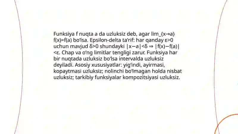 Funksiyaning uzluksizligi va uning iqtisodiy tadbiqi 3