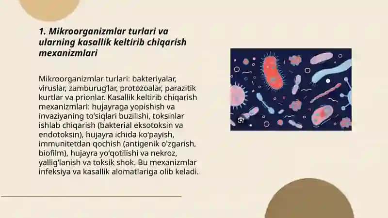 Mikroorganizmlar keltirib chiqaradigan kasalliklari ularni oldini olish imunetitet 3